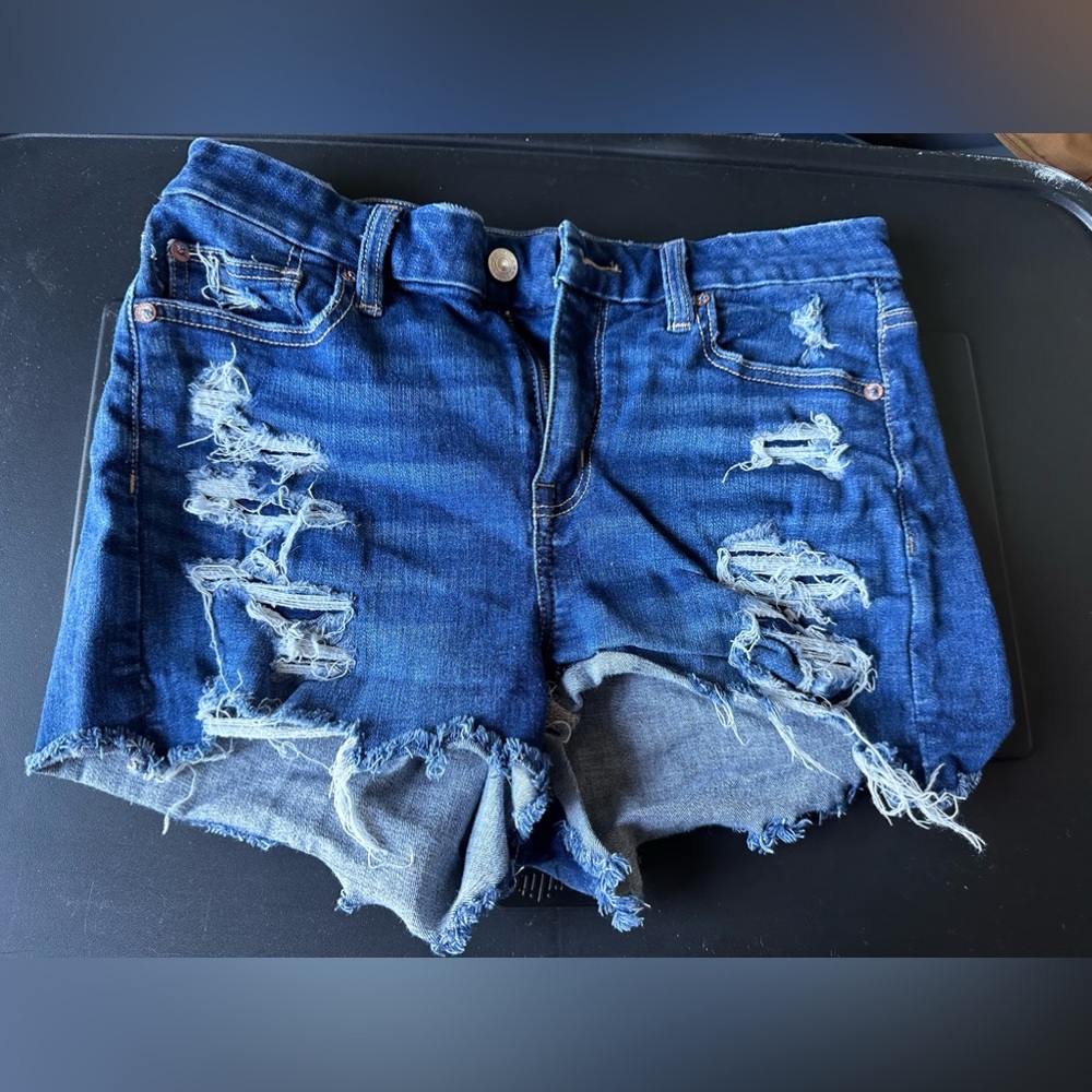 American eagle curvy hi rise shortie shorts size 8